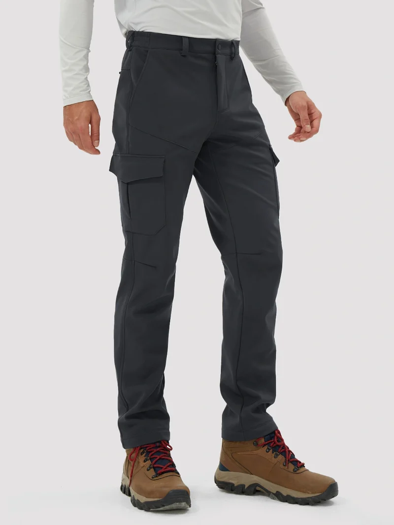 Men's Fleece-Lined Softshell Cargo Hiking Pants