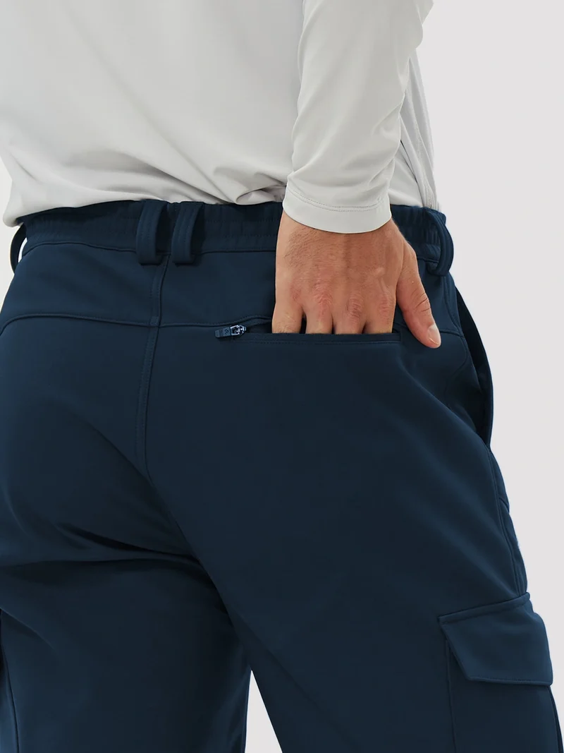 Men's Fleece-Lined Softshell Cargo Hiking Pants