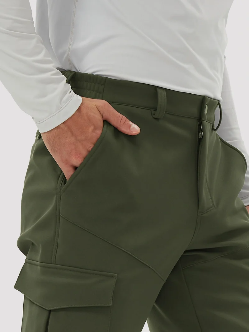 Men's Fleece-Lined Softshell Cargo Hiking Pants