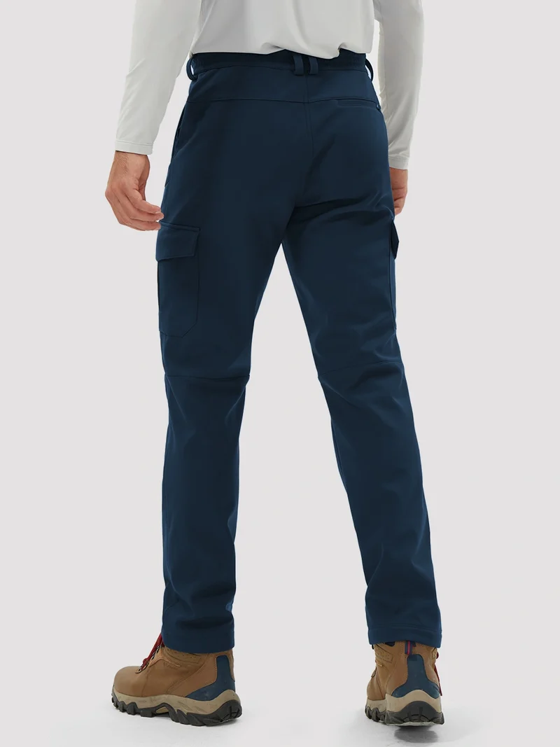 Men's Fleece-Lined Softshell Cargo Hiking Pants