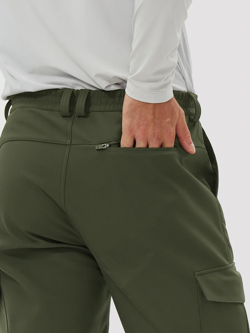 Men's Fleece-Lined Softshell Cargo Hiking Pants
