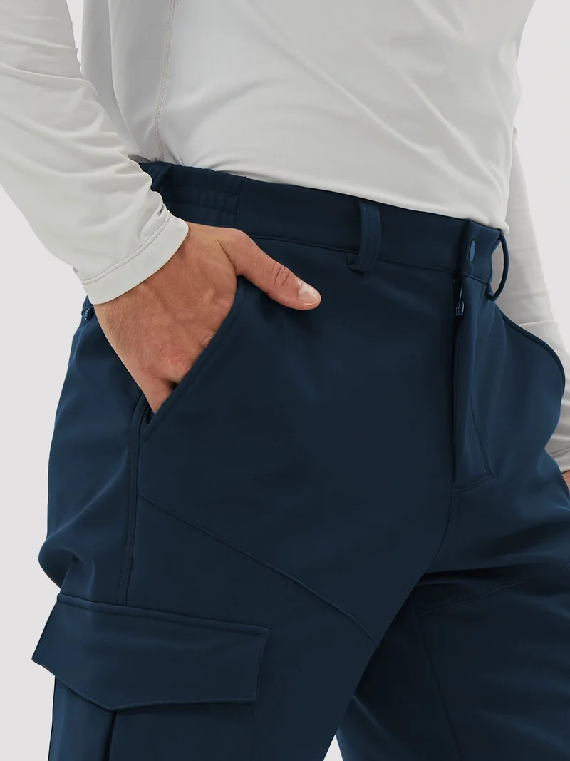 Men's Fleece-Lined Softshell Cargo Hiking Pants