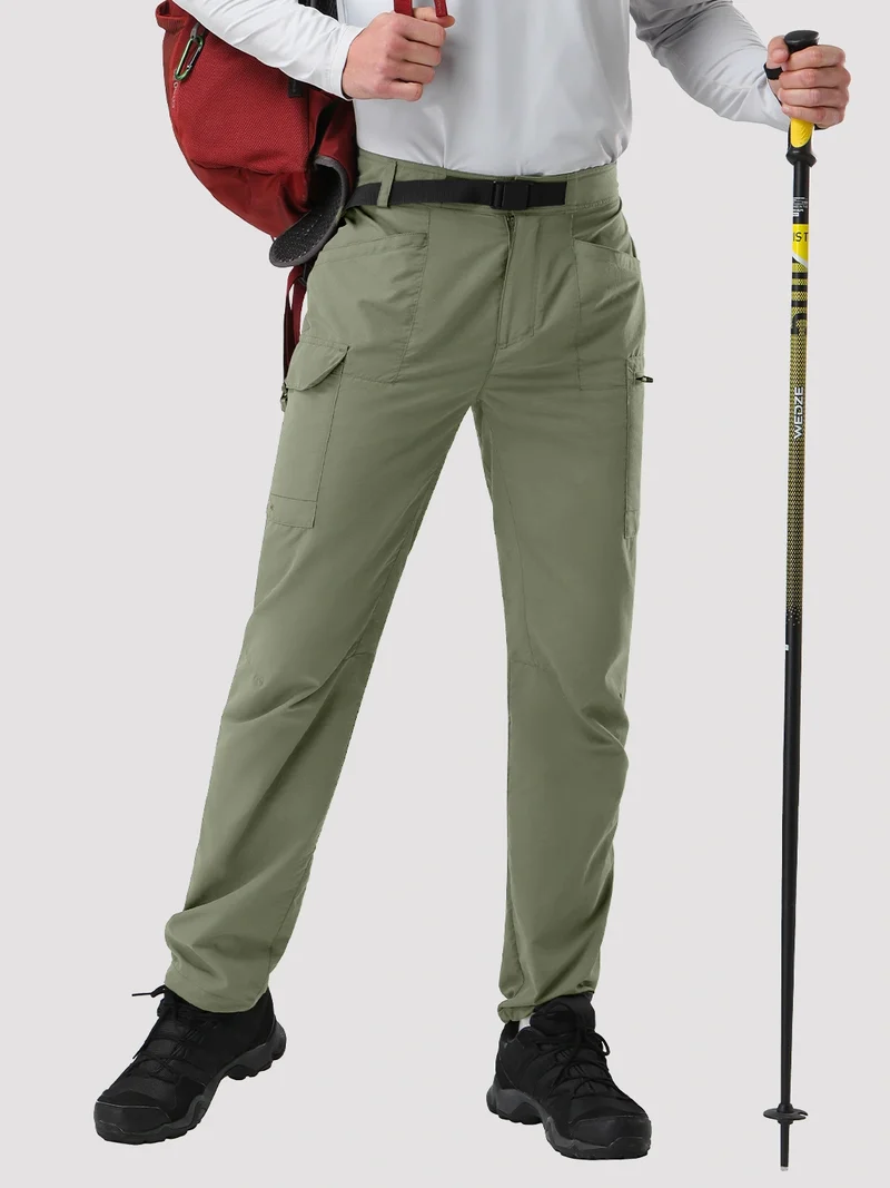 Men's Lightweight Quick-Dry Cargo Pants with Belt