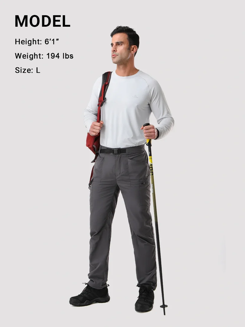Men's Lightweight Quick-Dry Cargo Pants with Belt