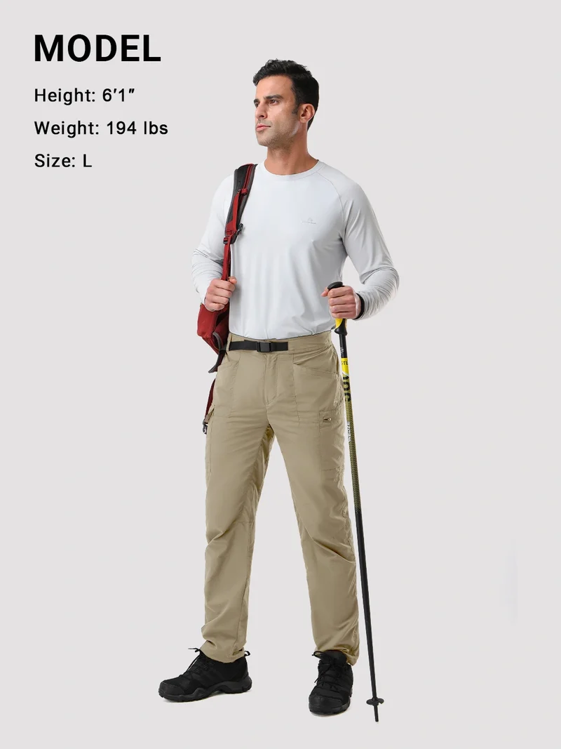 Men's Lightweight Quick-Dry Cargo Pants with Belt