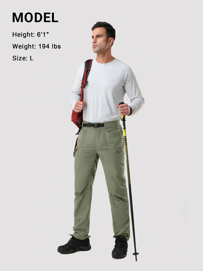 Men's Lightweight Quick-Dry Cargo Pants with Belt