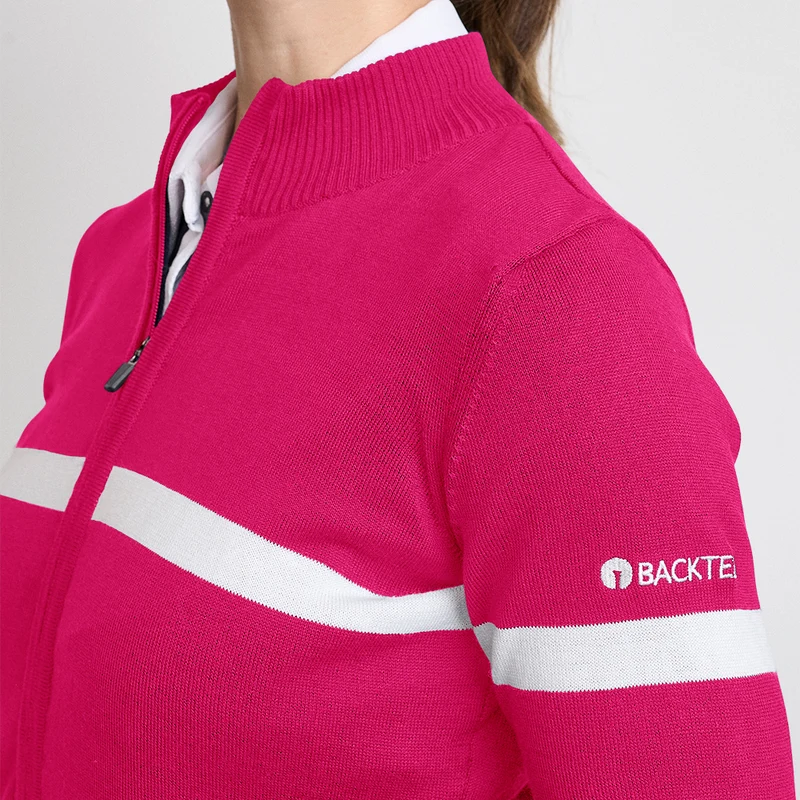 Bio-Windbreaker-Pullover für Damen, Fuchsia