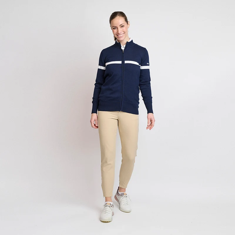 Bio-Windbreaker-Pullover für Damen, Marineblau