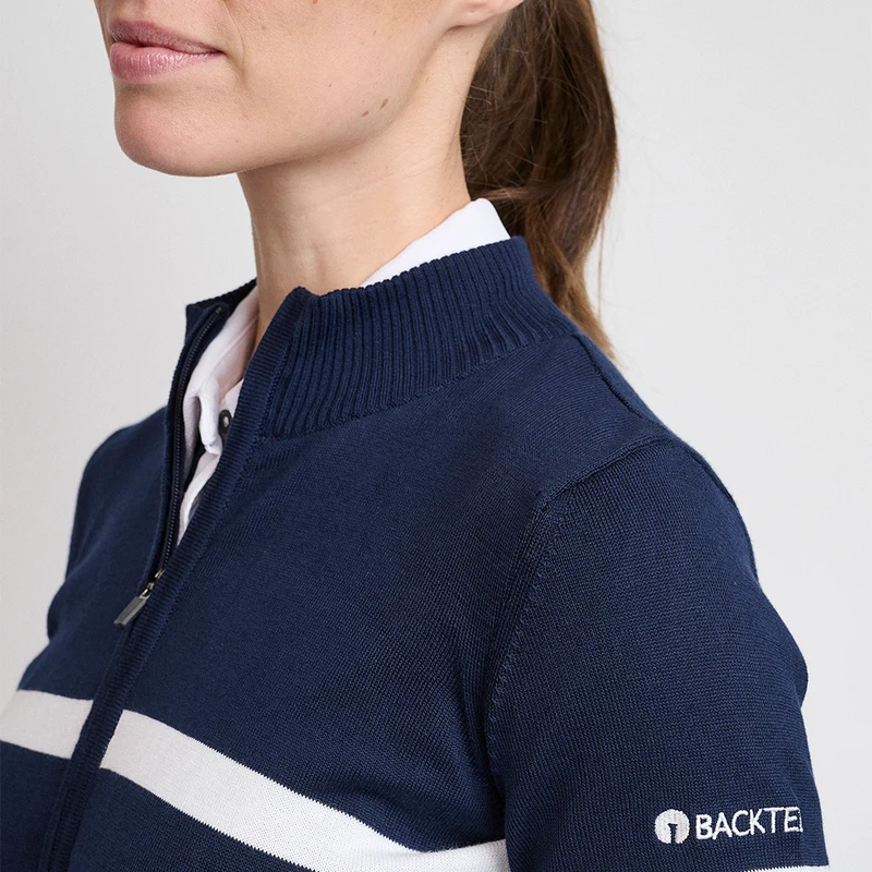 Bio-Windbreaker-Pullover für Damen, Marineblau