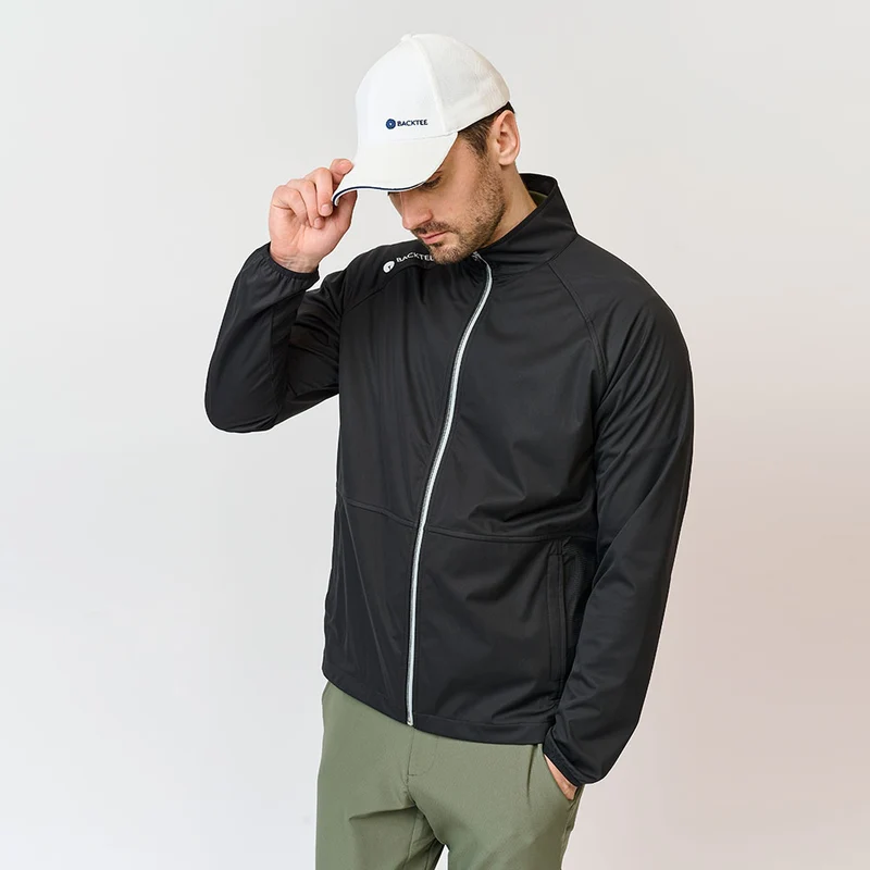 Herren 4-Wege-Stretch-Performance-Jacke, Schwarz