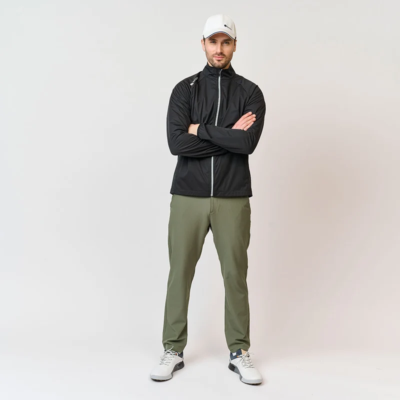 Herren 4-Wege-Stretch-Performance-Jacke, Schwarz