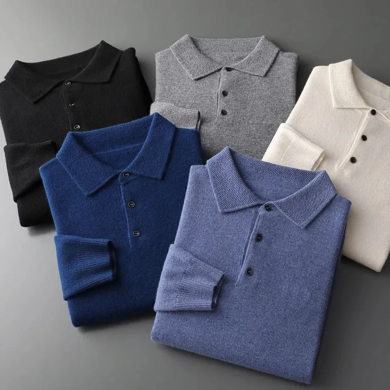 Emil | Herren Kaschmir Business Pullover Polostil