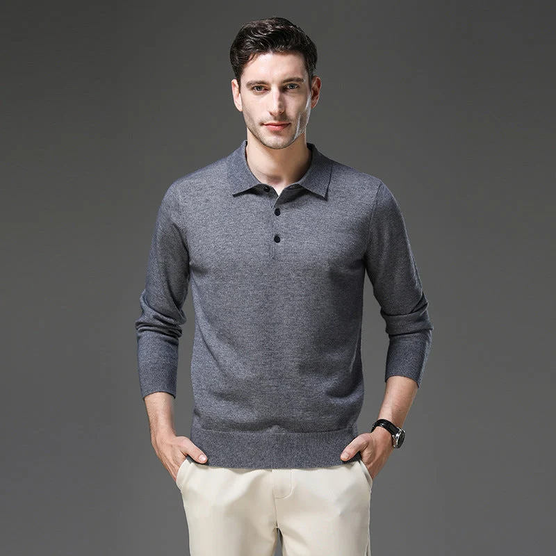 Emil | Herren Kaschmir Business Pullover Polostil