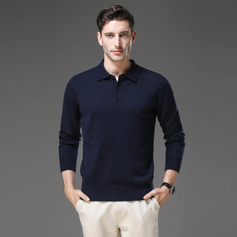 Emil | Herren Kaschmir Business Pullover Polostil