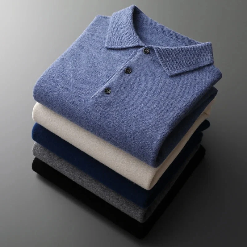 Emil | Herren Kaschmir Business Pullover Polostil