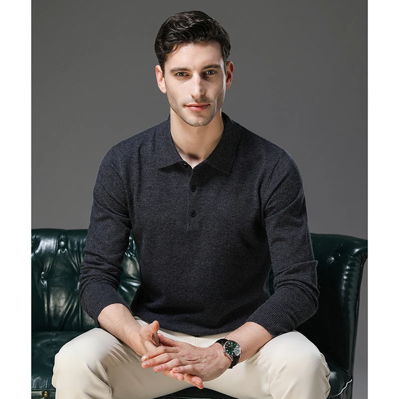 Emil | Herren Kaschmir Business Pullover Polostil