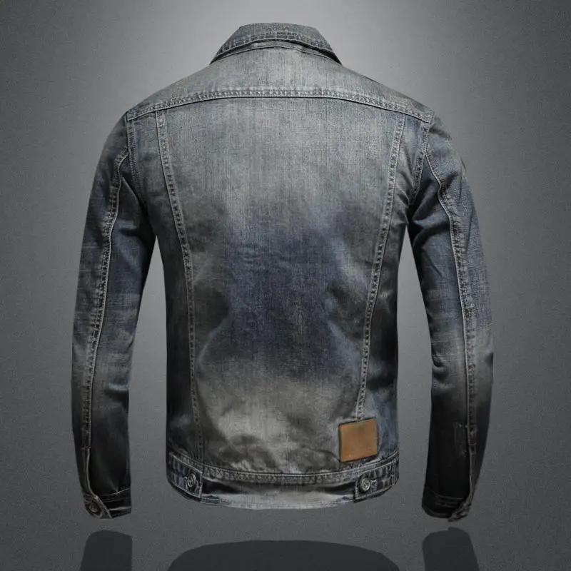 Max | Herren Vintage Denimjacke im klassischen Retro-Stil