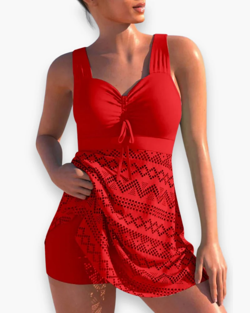 Damen Elegantes Gepolstertes Tankini-Set | Strandmode