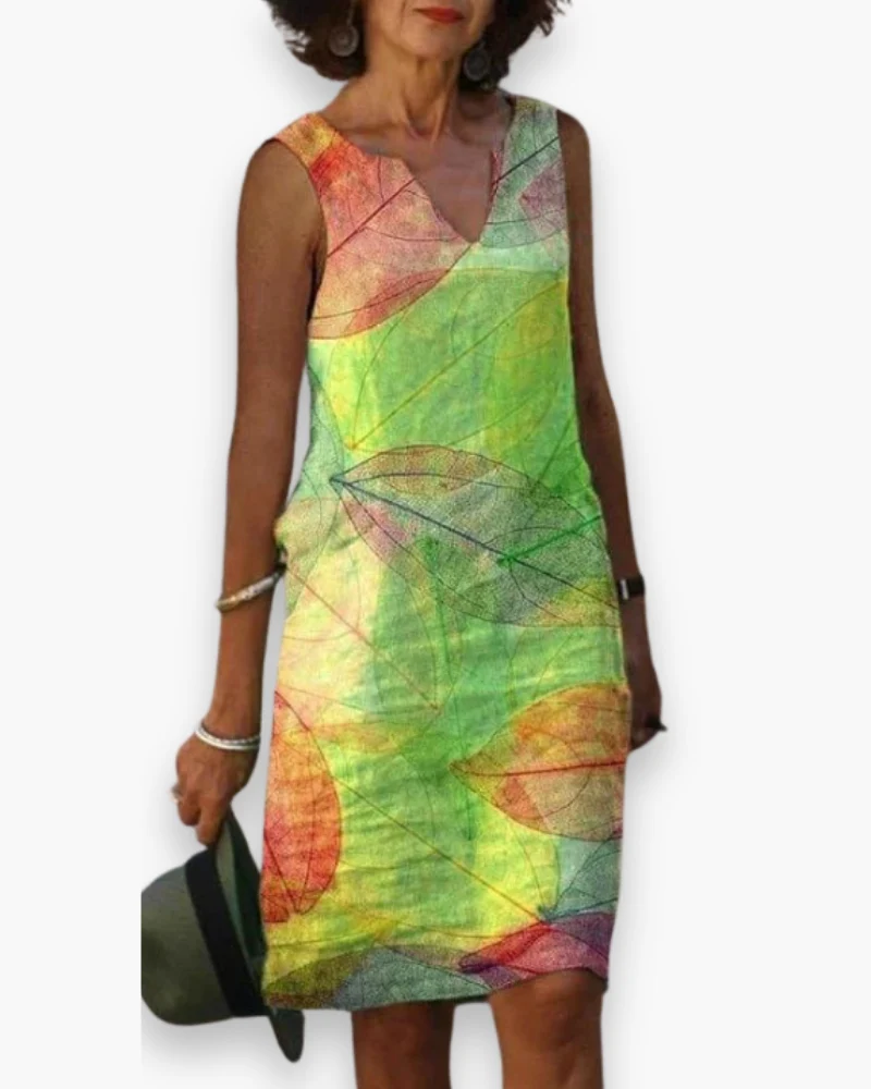 Damen Stilvolles Ärmelloses Kleid | Herbst