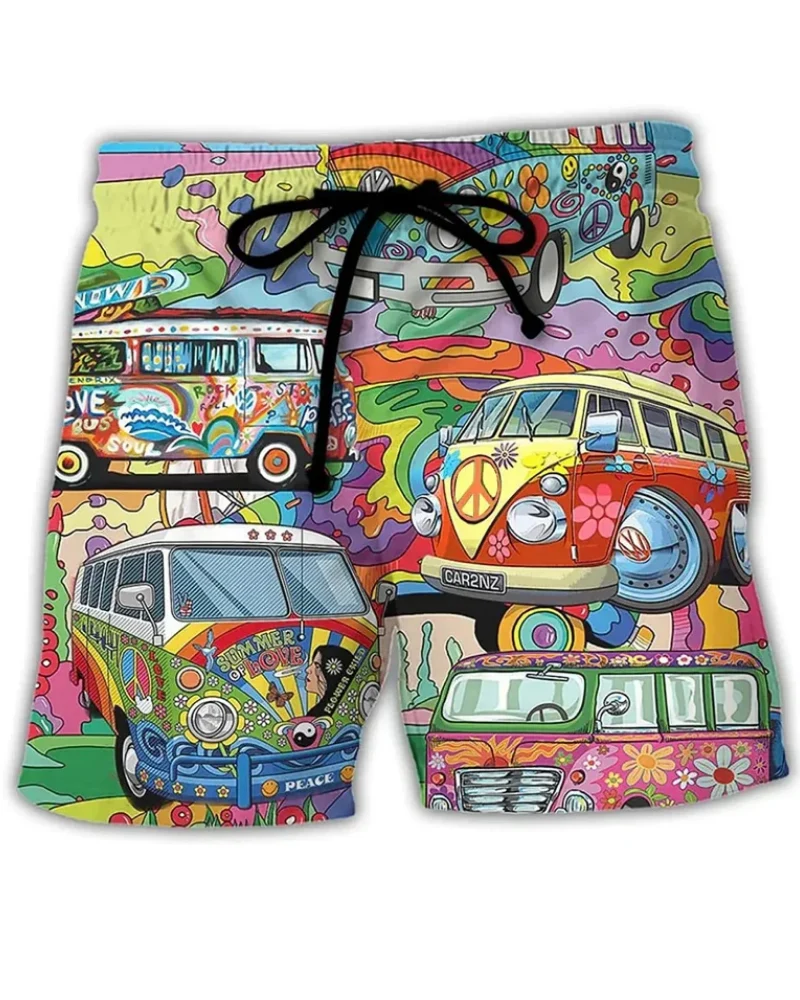 Herren Trendige Graffiti Badeshorts | Bequem und Schnell Trocknend