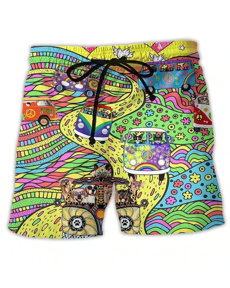 Herren Trendige Graffiti Badeshorts | Bequem und Schnell Trocknend