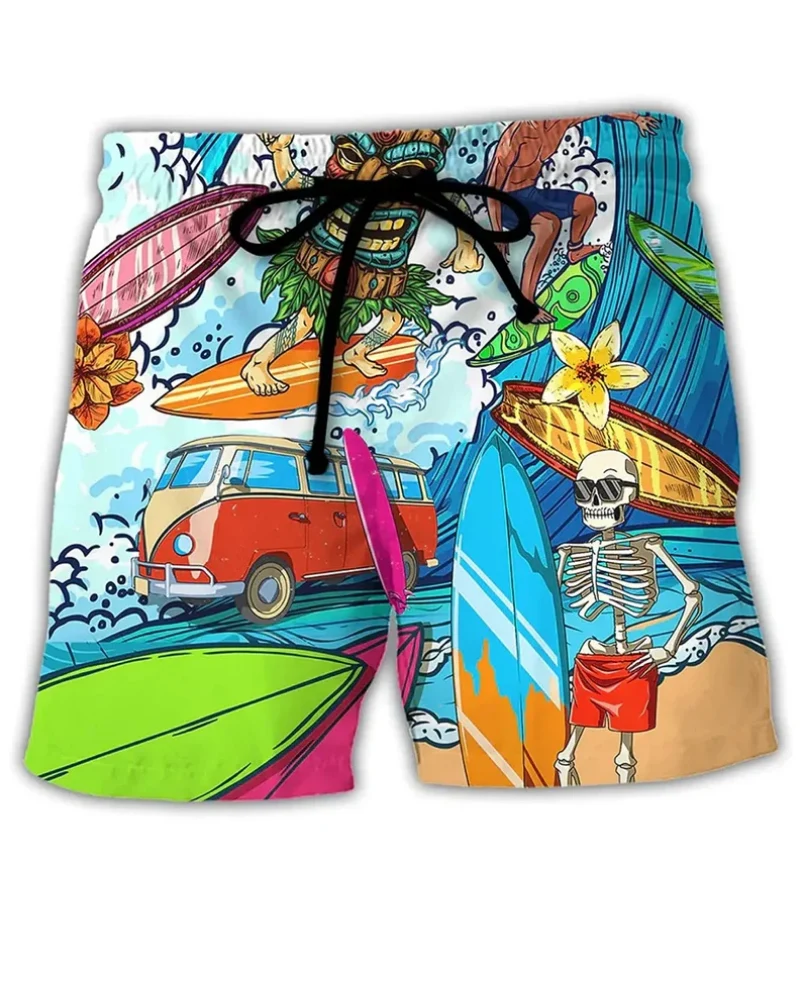 Herren Trendige Graffiti Badeshorts | Bequem und Schnell Trocknend