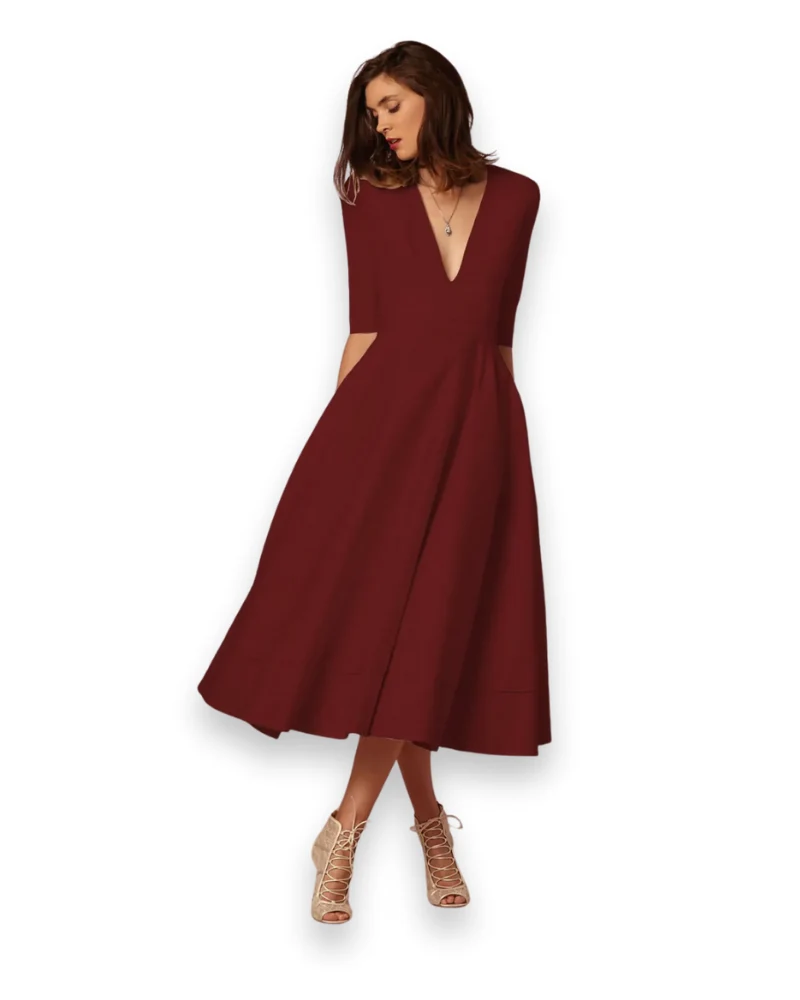 Damen Elegantes Festliches Kleid | Ärmellos Maxi