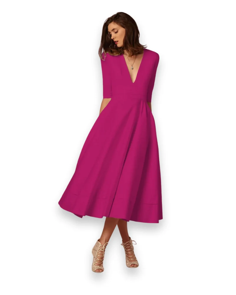 Damen Elegantes Festliches Kleid | Ärmellos Maxi