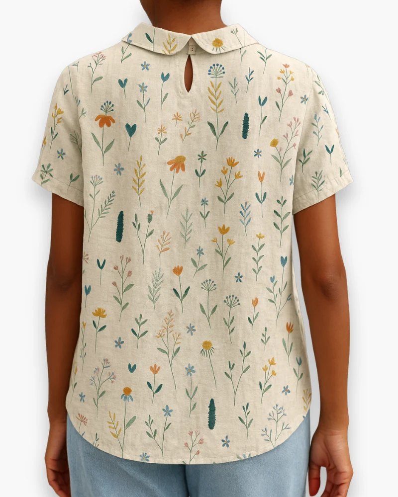 Damen Verspielte Wildblumen Bluse | Sommerlich Elegant