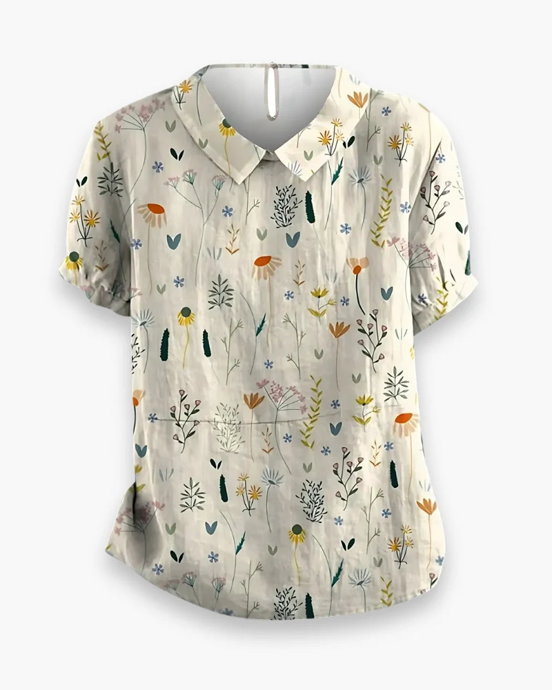 Damen Verspielte Wildblumen Bluse | Sommerlich Elegant