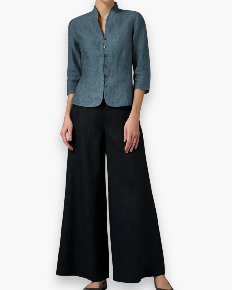 Damen Elegante Bluse mit Stehkragen | Festliche Anlässe