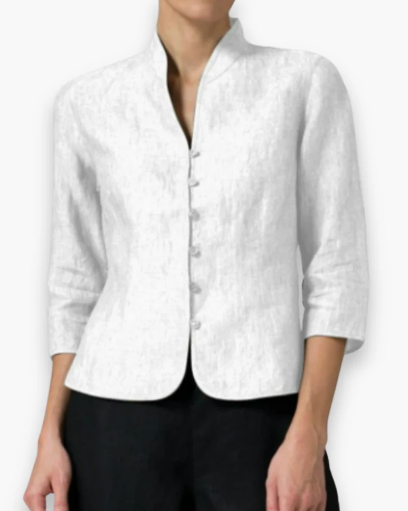 Damen Elegante Bluse mit Stehkragen | Festliche Anlässe