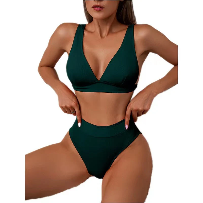 Damen Eleganter Hochtaillierter Bikini | Bademode