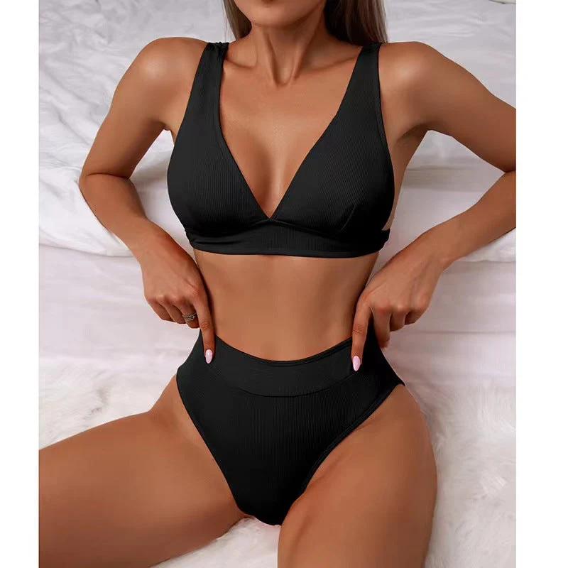 Damen Eleganter Hochtaillierter Bikini | Bademode