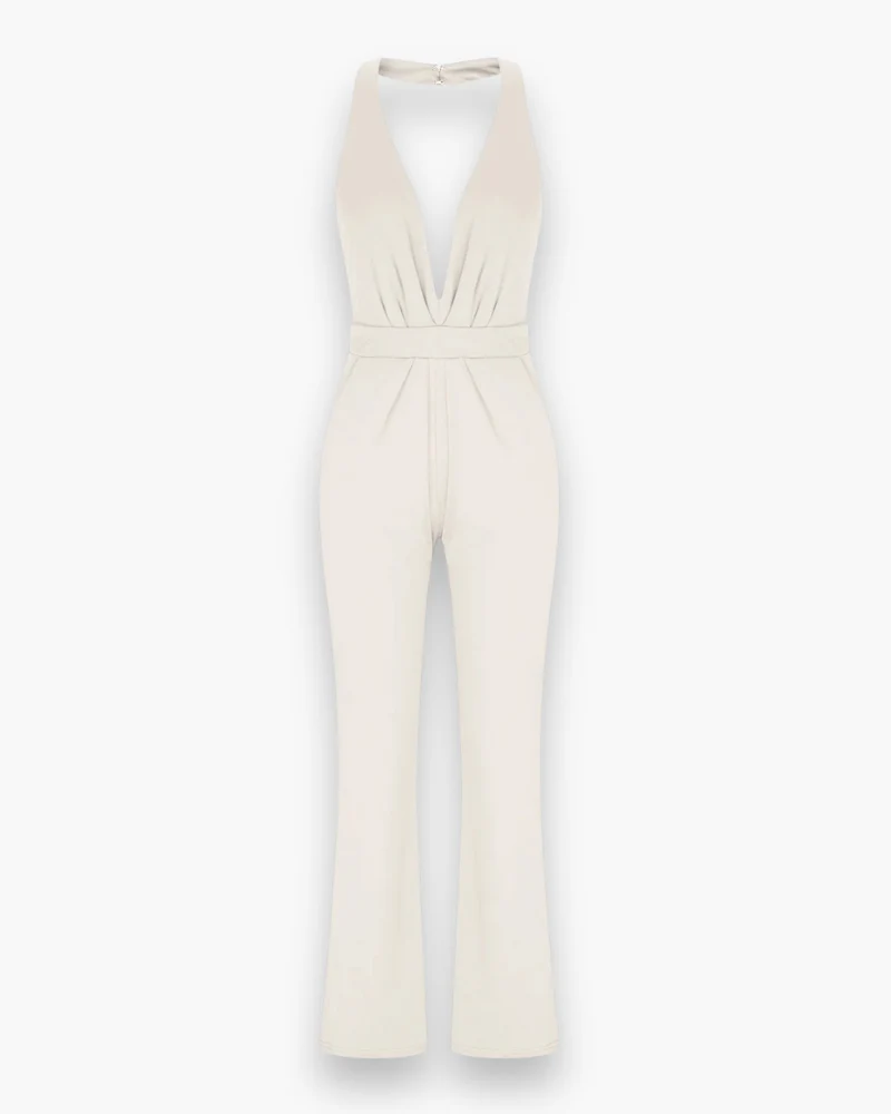 Damen Stilvoll Tief Schnitt Jumpsuit | Elegante