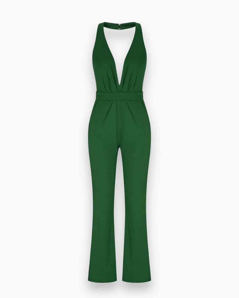 Damen Stilvoll Tief Schnitt Jumpsuit | Elegante