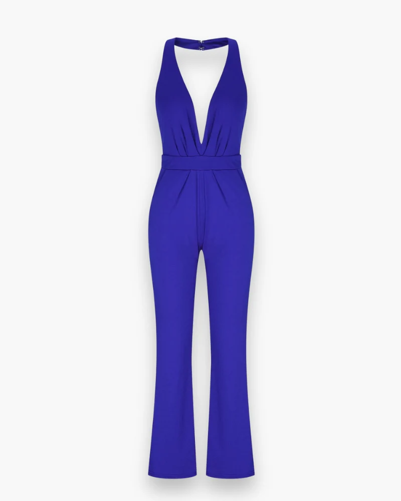 Damen Stilvoll Tief Schnitt Jumpsuit | Elegante