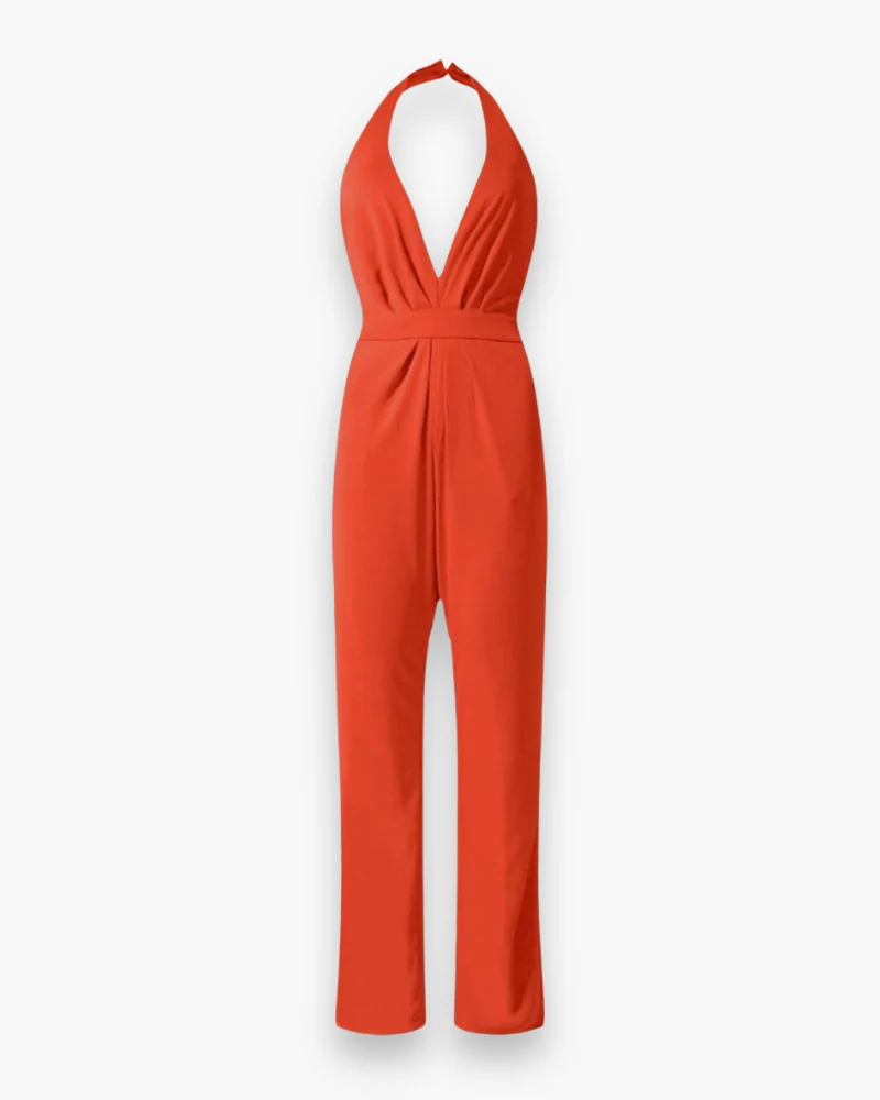 Damen Stilvoll Tief Schnitt Jumpsuit | Elegante