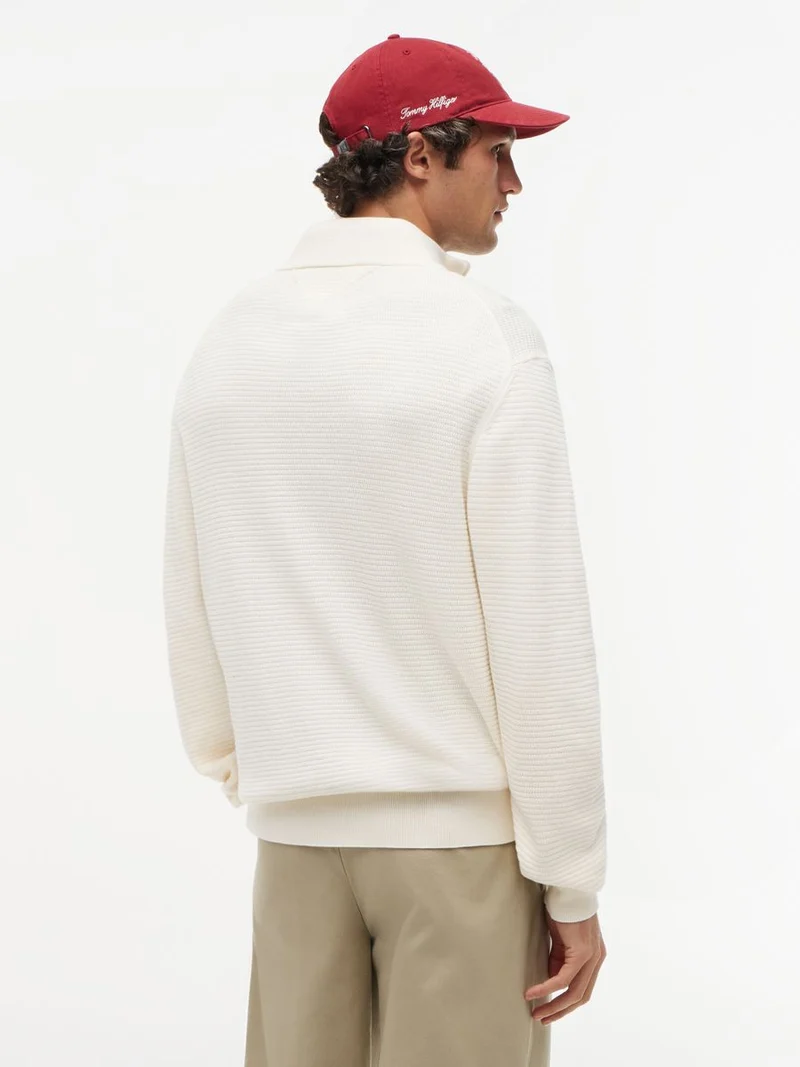 SEASONAL STRUCTURE ZIP MOCK
