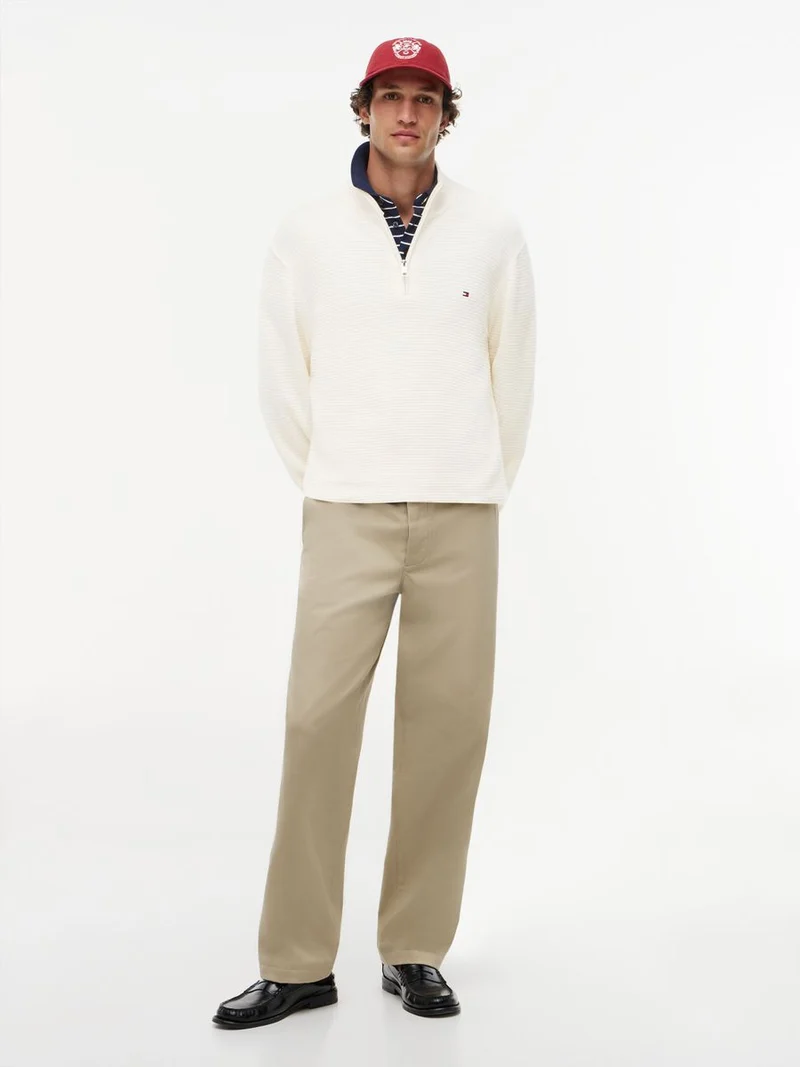 SEASONAL STRUCTURE ZIP MOCK