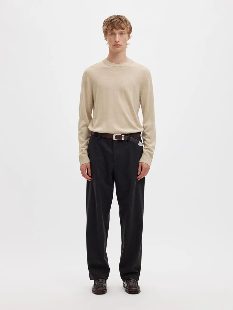 SLMTRAY LS KNIT MERINO CREW NECK NO