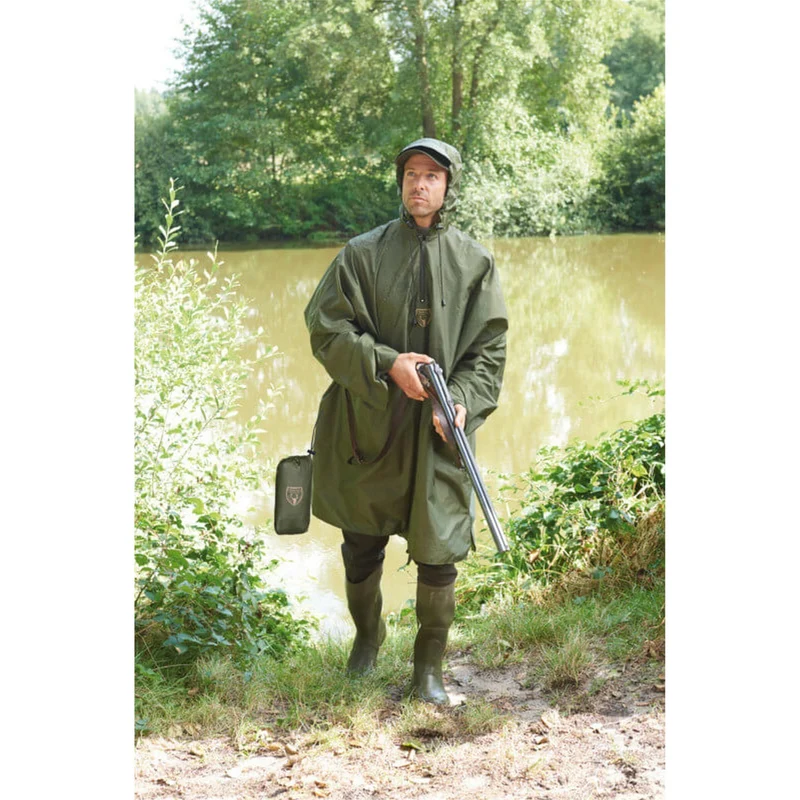 HUBERTUS Regenponcho oliv Drückjagd Poncho