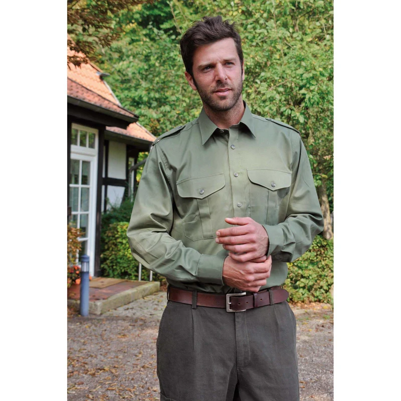 SKOGEN® Herren Hemd HUNTER 1/1 Arm schilf Forst- Jagdhemd