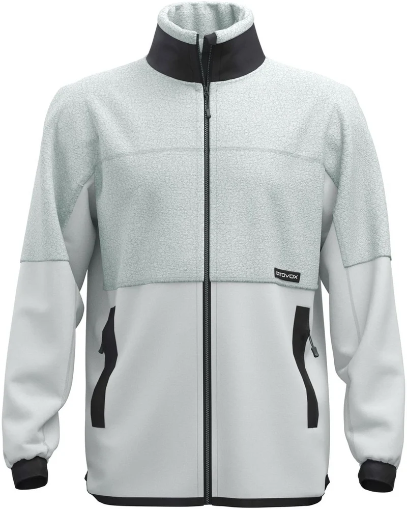 FLEECE TEDDY JACKET Unterjacke mit Teddyfleece-Einsätzen grey ice