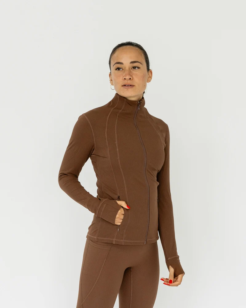 Light Ribbed Sportjacke