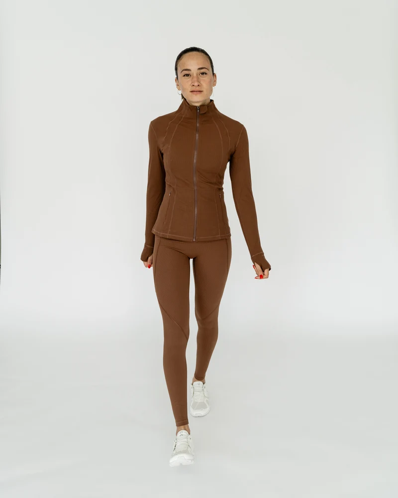 Light Ribbed Sportjacke