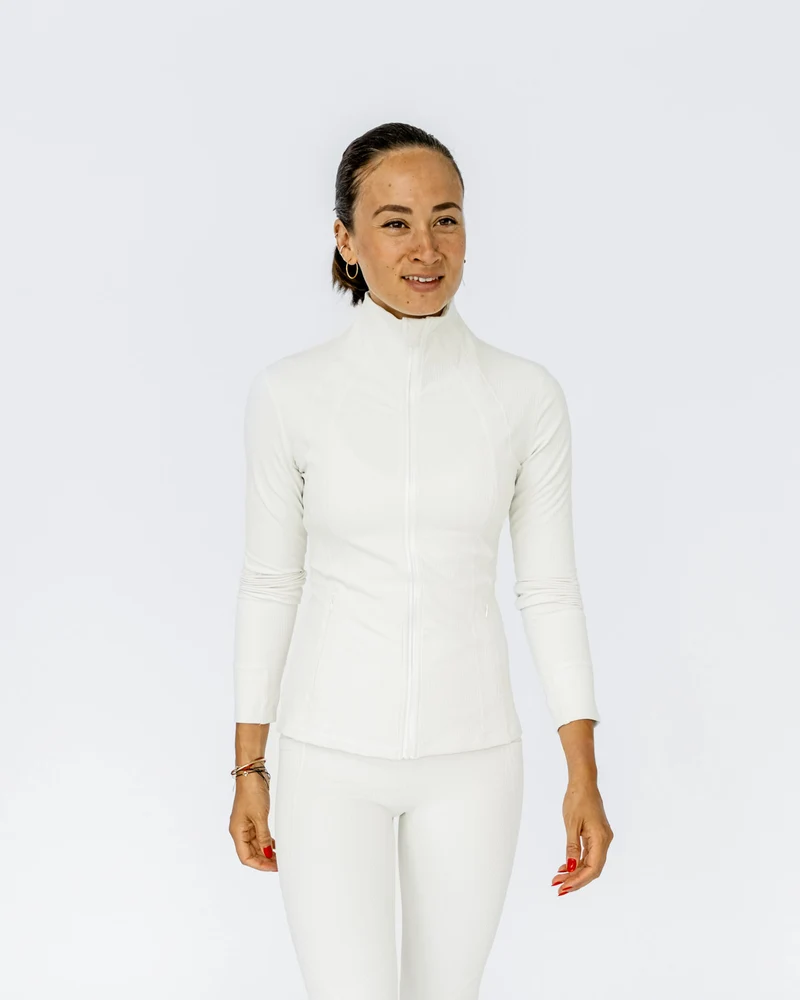 Light Ribbed Sportjacke