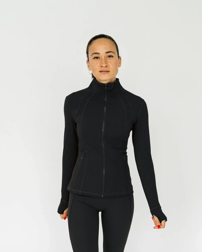 Light Ribbed Sportjacke