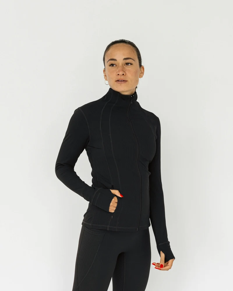 Light Ribbed Sportjacke