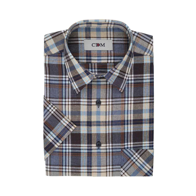 CDM® Herren Hemd blau 1/2 Arm comfort fit